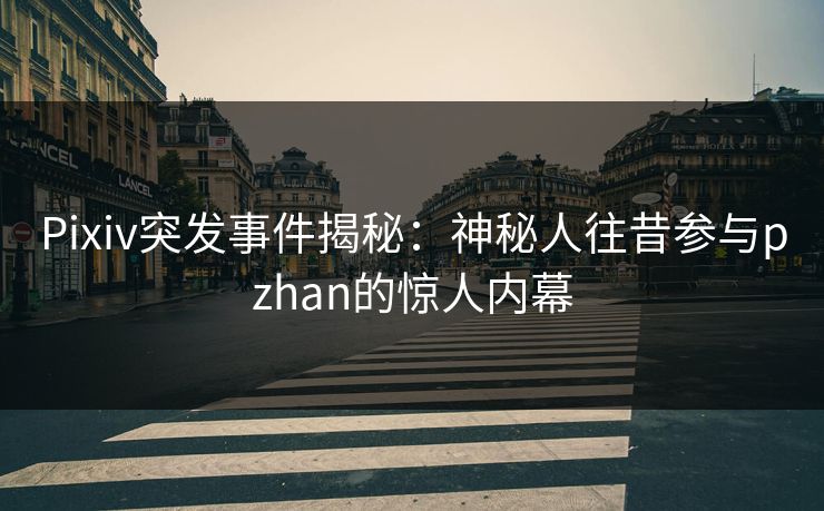 Pixiv突发事件揭秘：神秘人往昔参与pzhan的惊人内幕