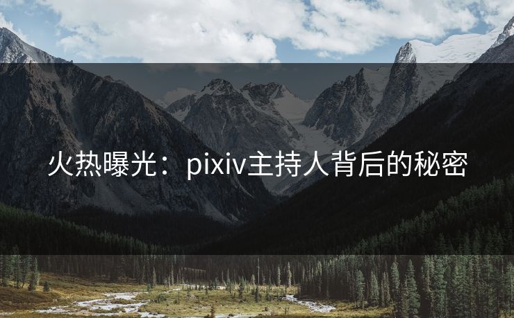 火热曝光：pixiv主持人背后的秘密