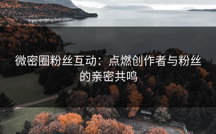 微密圈粉丝互动：点燃创作者与粉丝的亲密共鸣