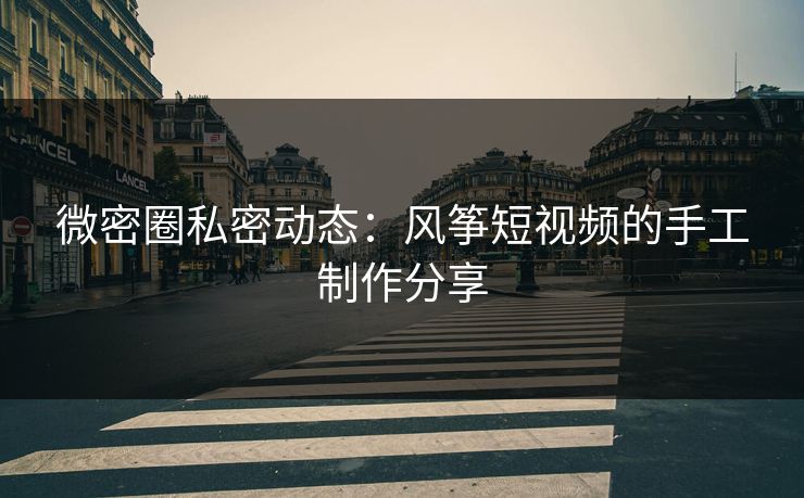 微密圈私密动态：风筝短视频的手工制作分享