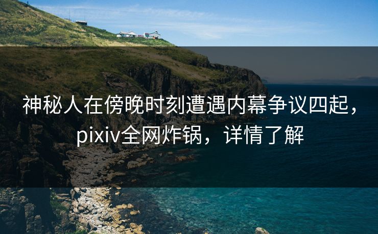 神秘人在傍晚时刻遭遇内幕争议四起，pixiv全网炸锅，详情了解
