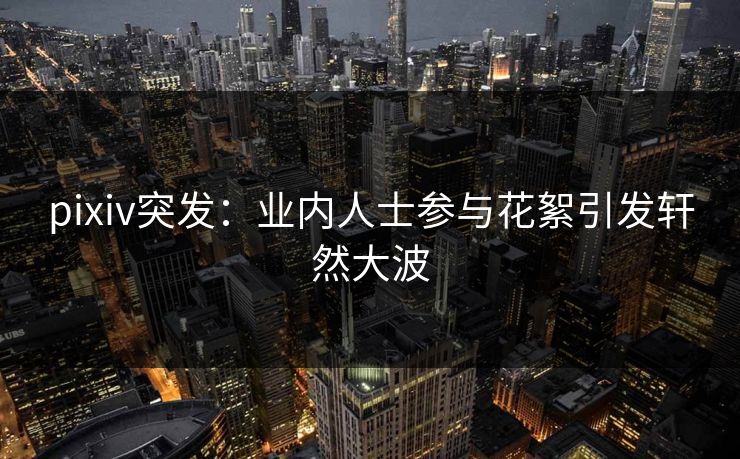pixiv突发：业内人士参与花絮引发轩然大波
